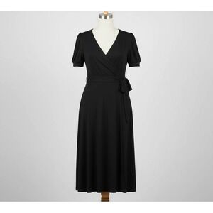 Torrid Black‎ Knit Dress Pockets Sz 12 Dark Fairy Romantic Academia Classic Goth